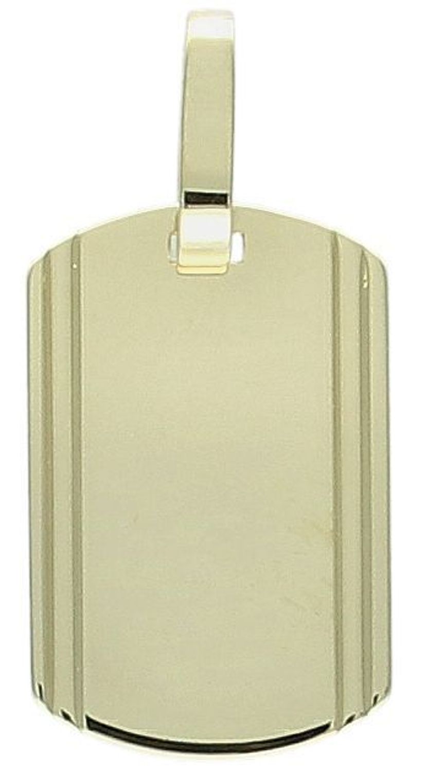 Złota zawieszka 375 gładka blaszka nieśmiertelnik ZA 6387 375 Wisiorek został wykonany z wysokiej jakości złota próby 375. Złoto to jeden z najpopularniejszych kruszców, cenione przez kobiety na całym świecie 1.jpg